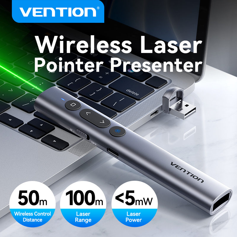 Presentation Remote Laser - Vention Wireless Laser Pointer Presenter 100m