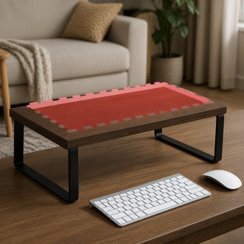 Document Holder Monitor - Adjustable Computer Monitor Riser with Built-in