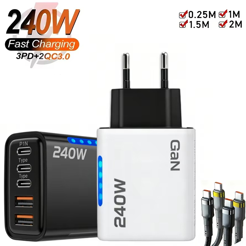 Cable Lock Laptop - New 5 in 1 GaN Charger