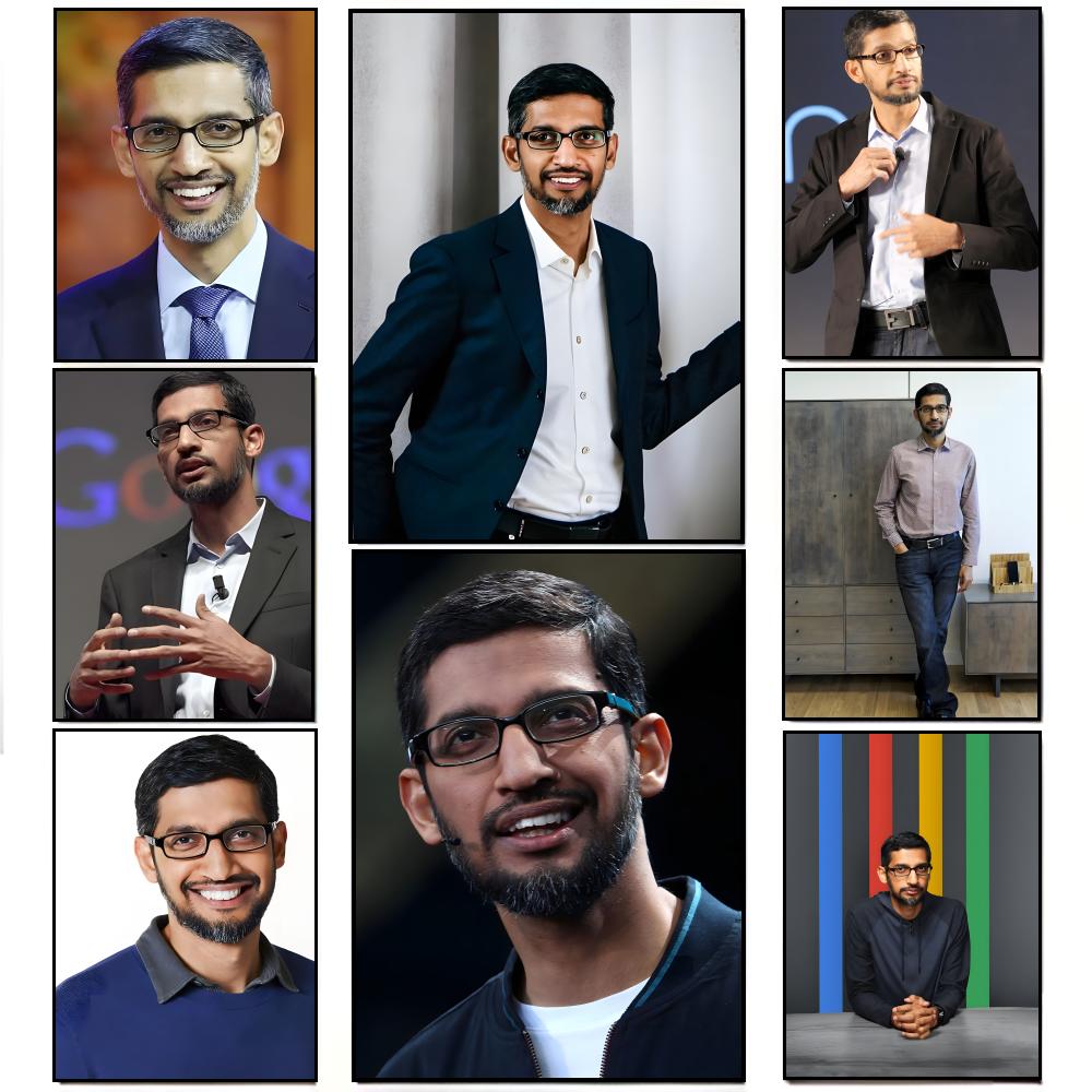 Office Tech Room - Sleek Corporate S-Sundar Pichai Tech Leader