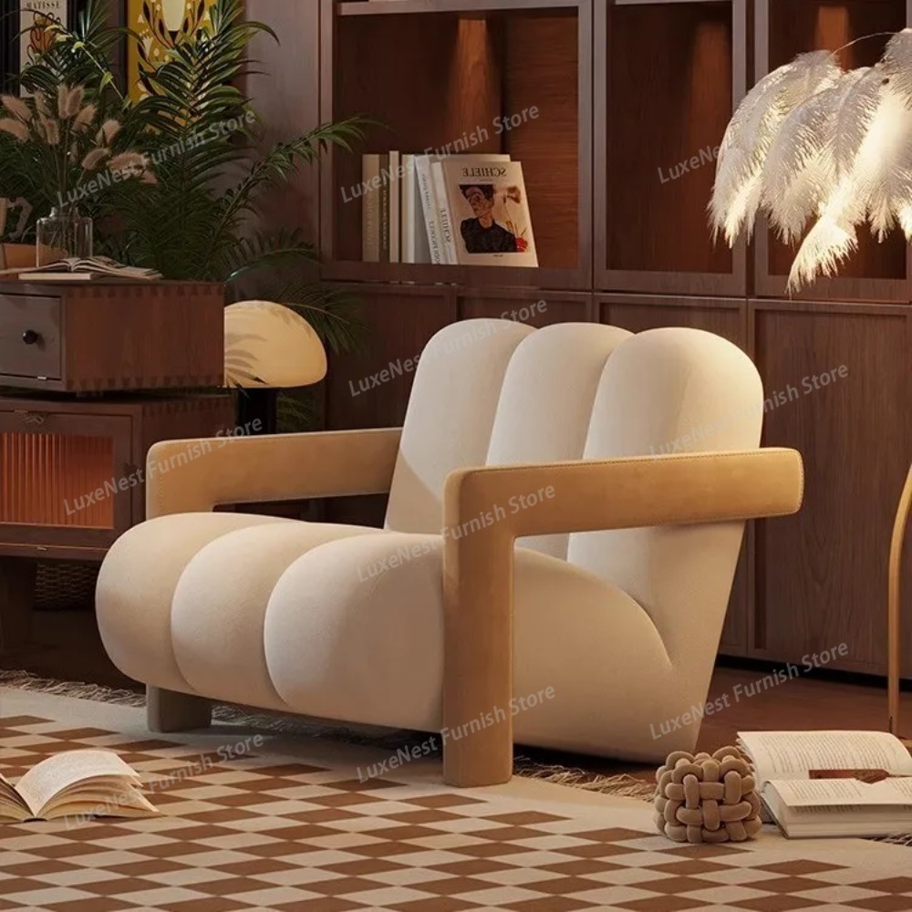 Office Tech Room - Vintage Design Accent Chair for Small