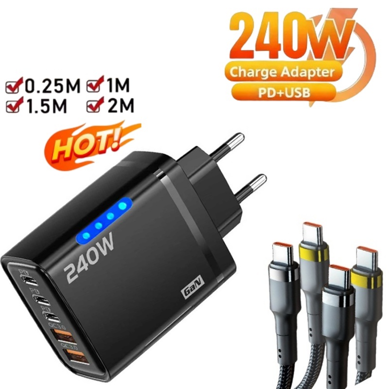 240W 5 in 1 GaN Desktop Charge - Cable Lock Laptop 评论和价格