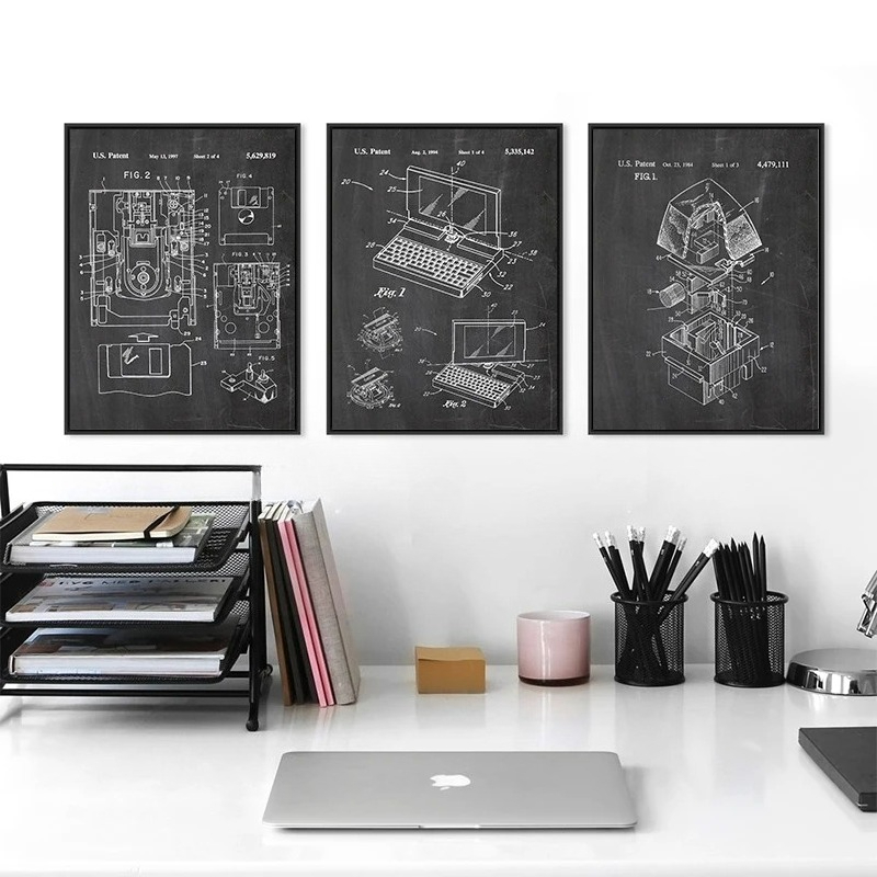6Pcs Vintage Computer Patent W - Office Tech Room 评论和价格