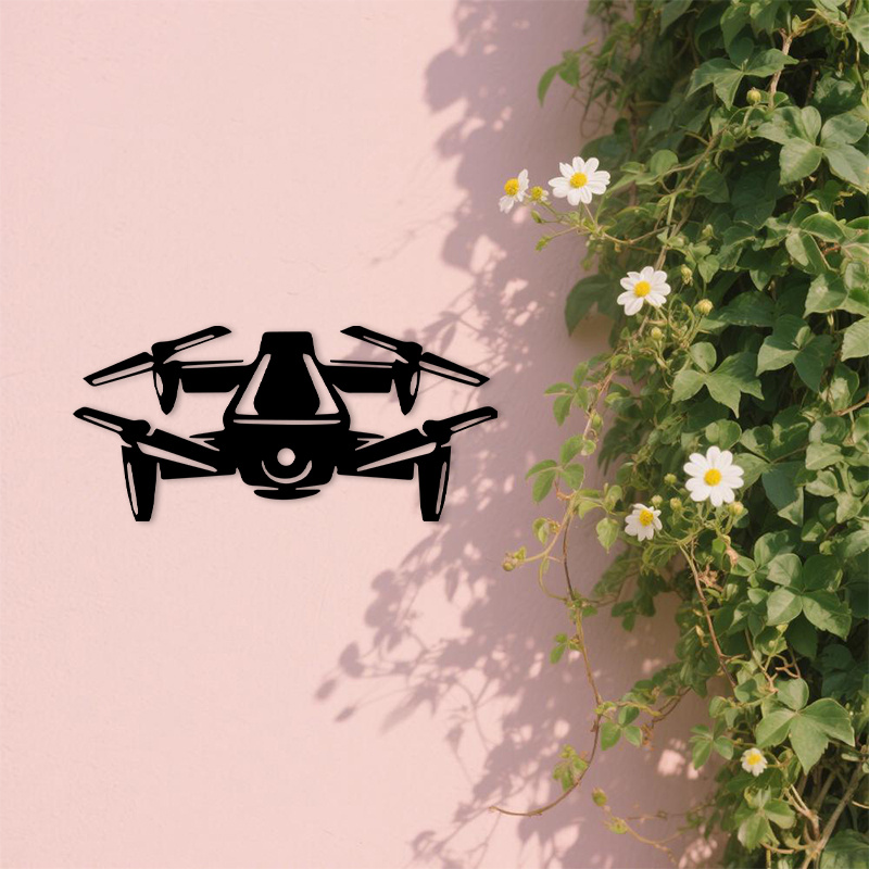 Drone Silhouette Metal Wall Ar - Office Tech Room 评论和价格