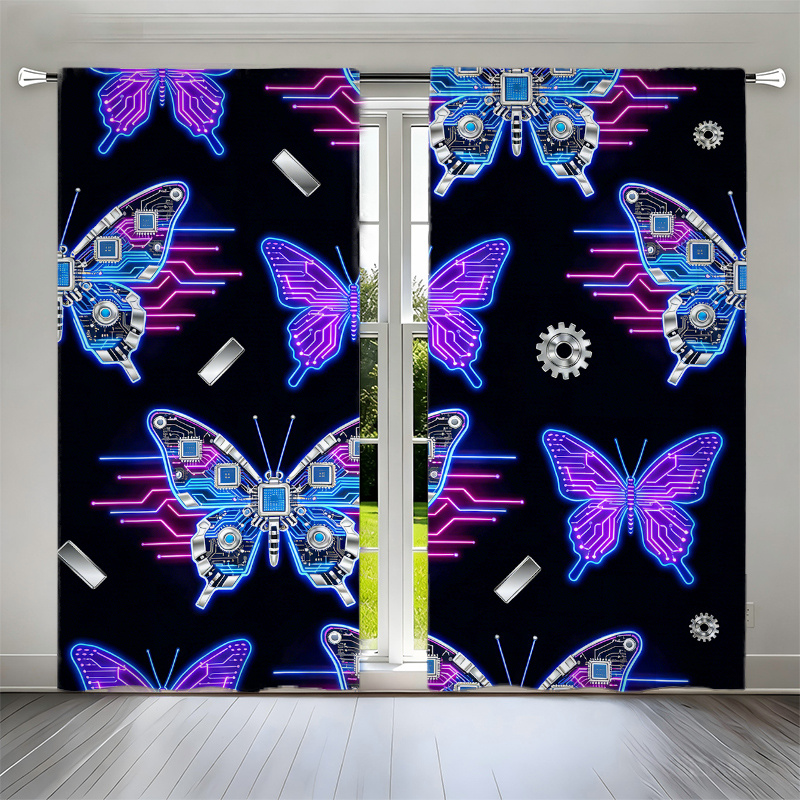 2pcs Cyberpunk Butterfly Curta - Office Tech Room 评论和价格