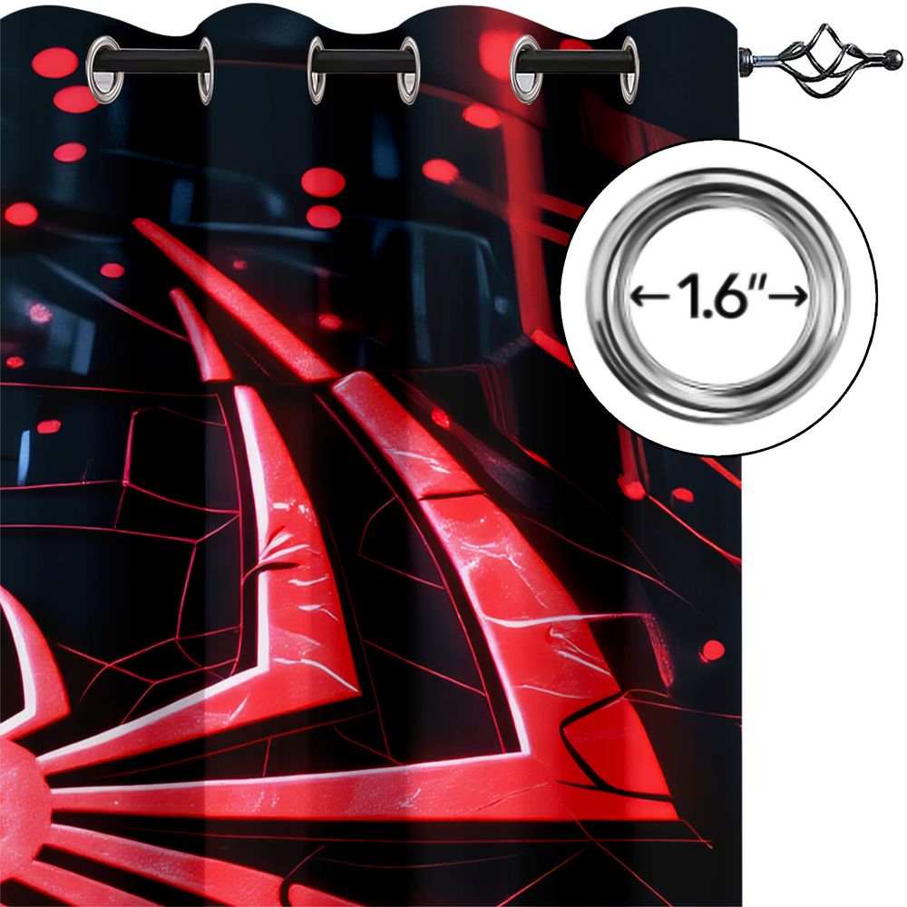 Spider Print Curtains Futurist - Office Tech Room 评论和价格
