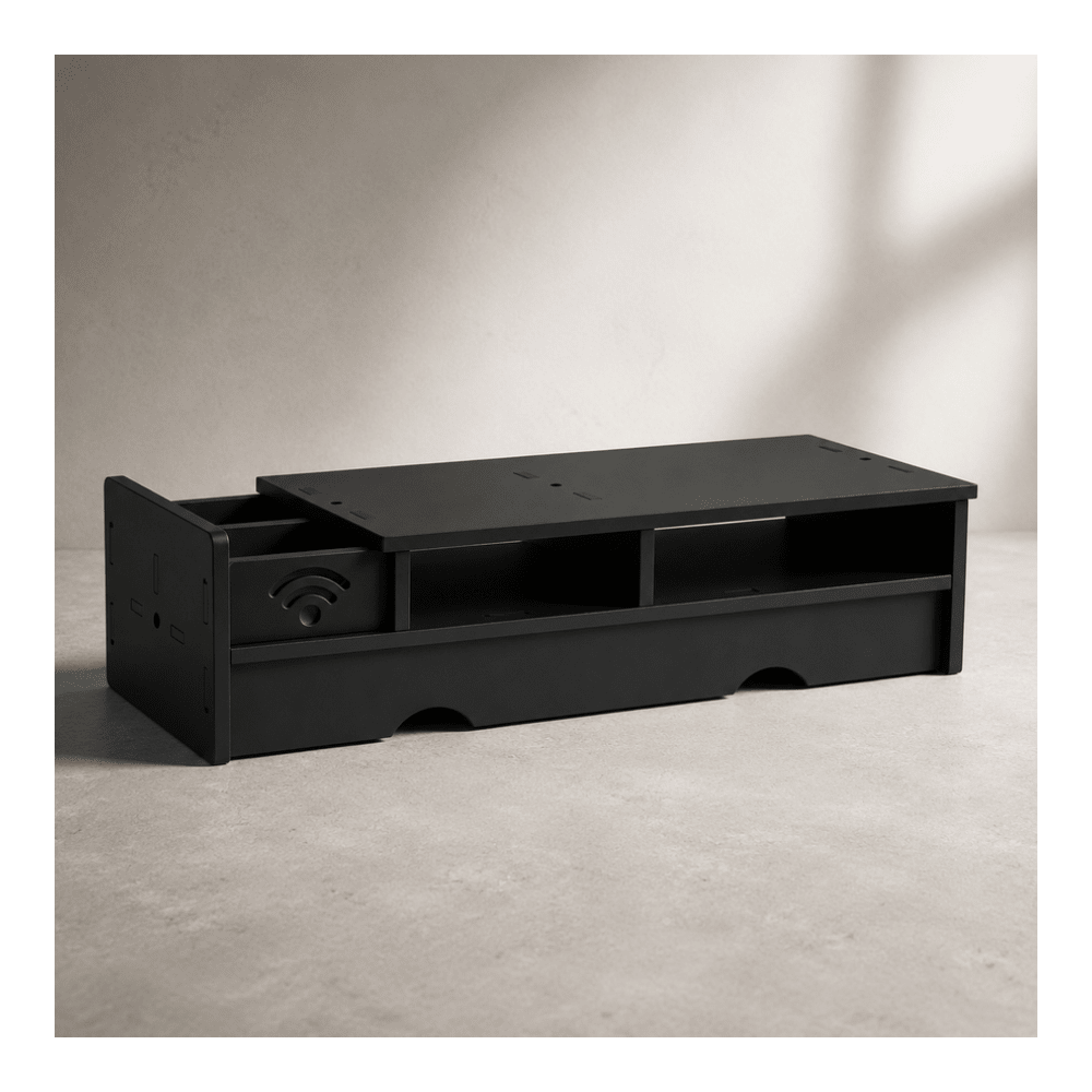 Black Matte WiFi Router Storag - Office Tech And Space 评论和价格
