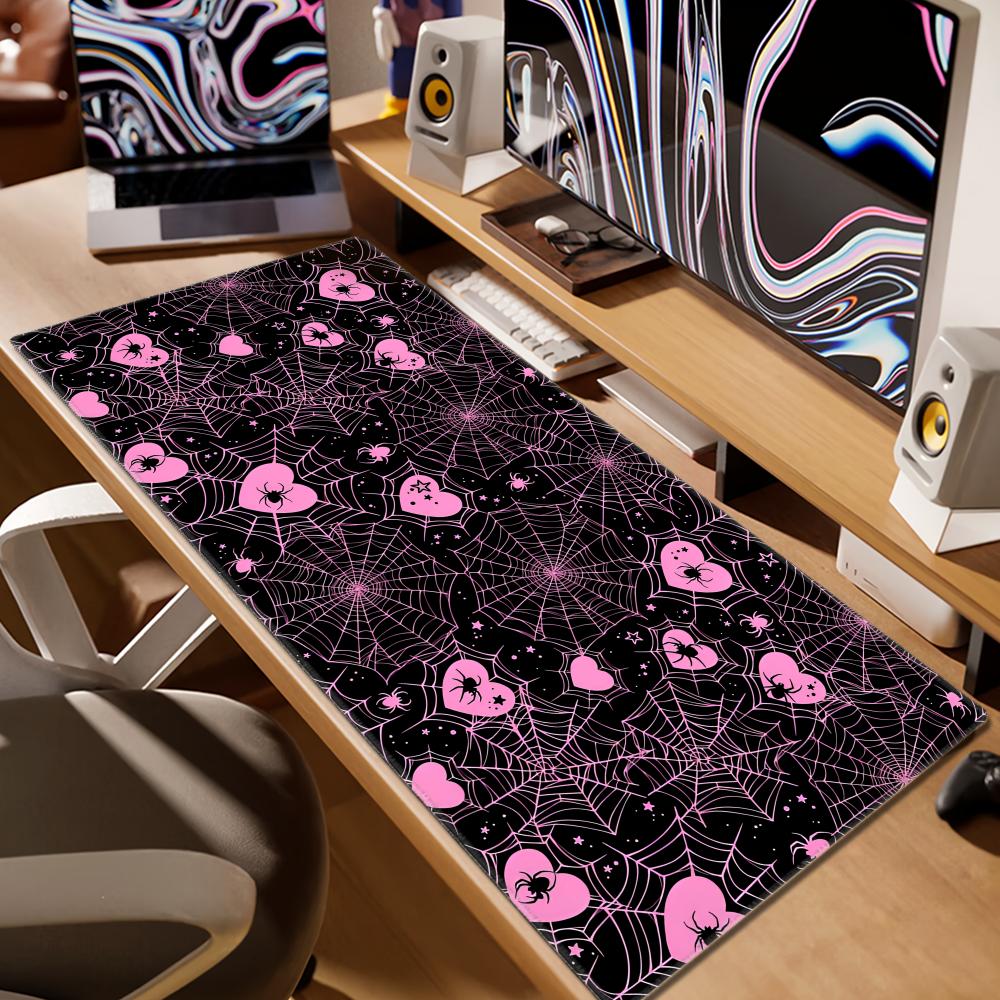 90x40 White or Pink Spiderweb  - Office Tech Setup 评论和价格