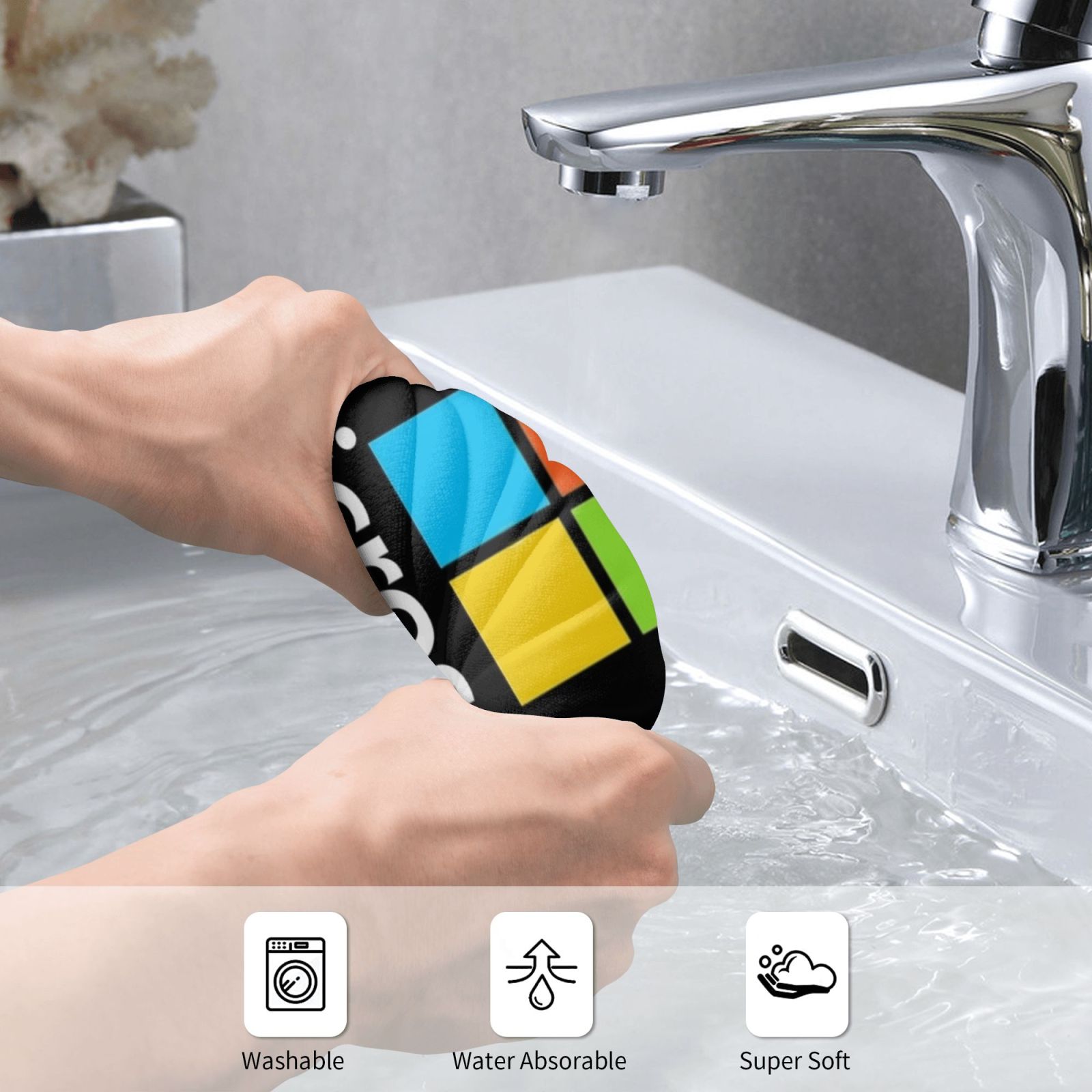 Microsoft Type Bath Towel Beac - Office Tech Logo 评论和价格
