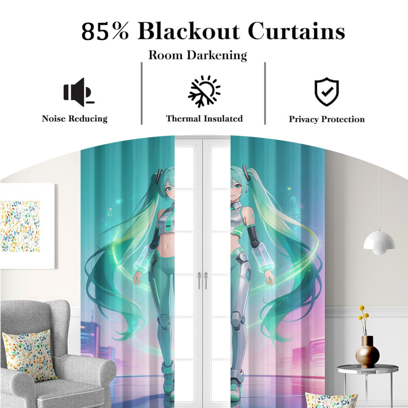 2Pcs Hatsune Miku Futuristic T - Office Tech Room 评论和价格