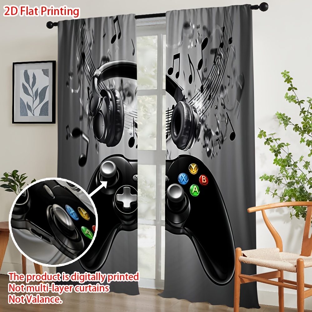 2pcs Game Controller Curtains  - Office Tech Room 评论和价格