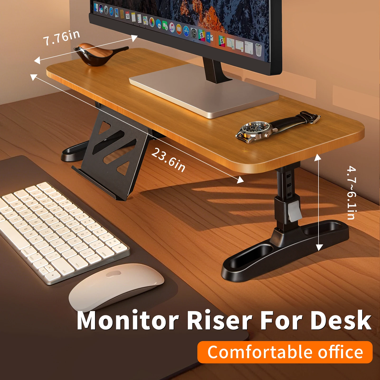 Oatsbasf Wooden Computer Monit - Document Holder Monitor 评论和价格